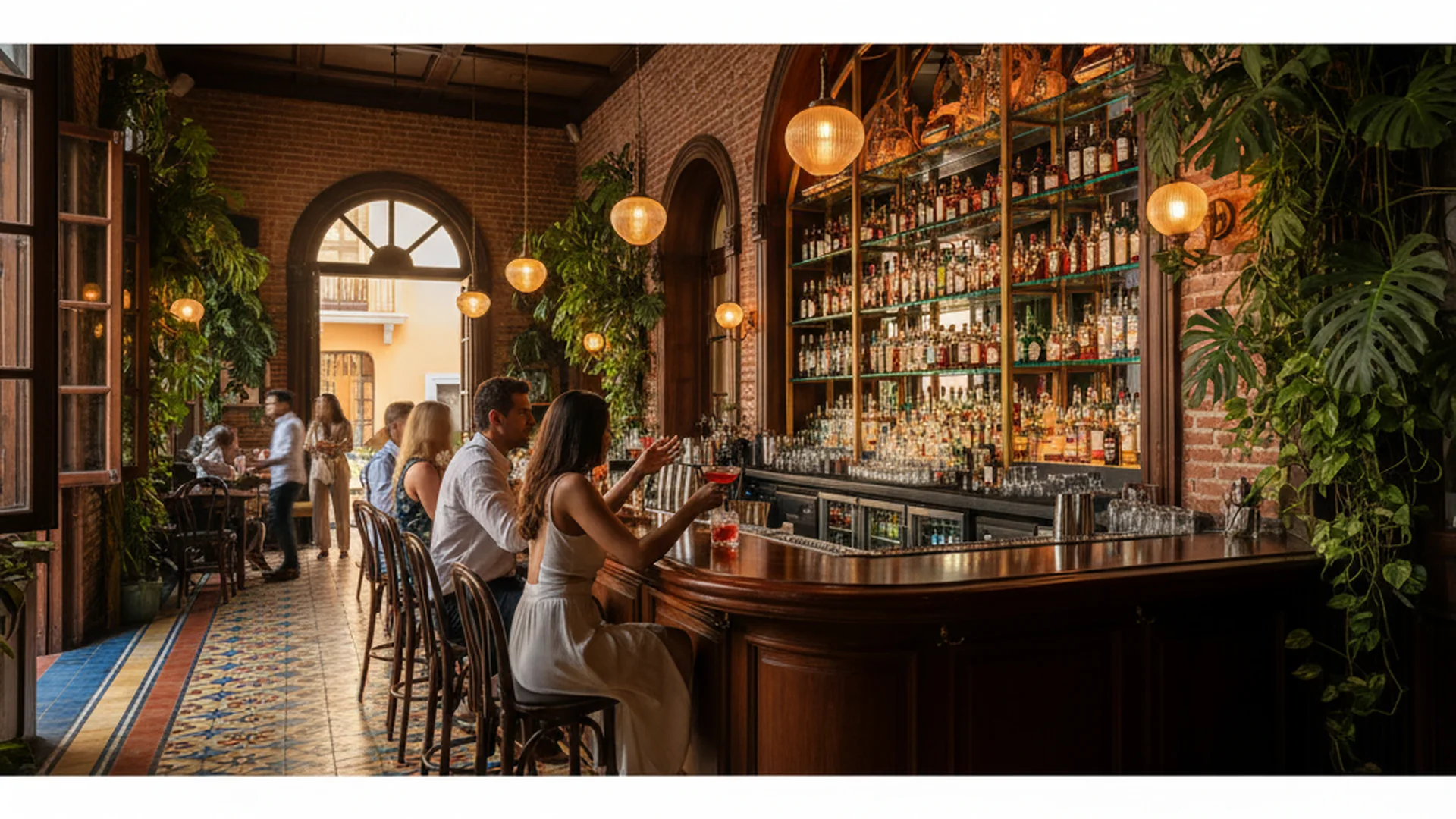 A craft cocktail at a Cartagena bar